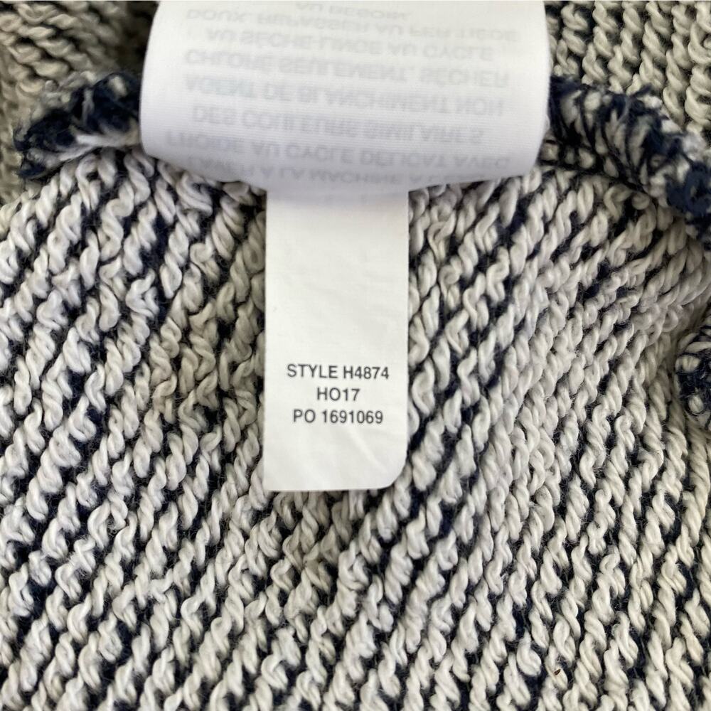 J. Crew Twist-Front Heathered Pullover Cotton Sweatshirt in Blue, Size S/M - Picture 9 of 11